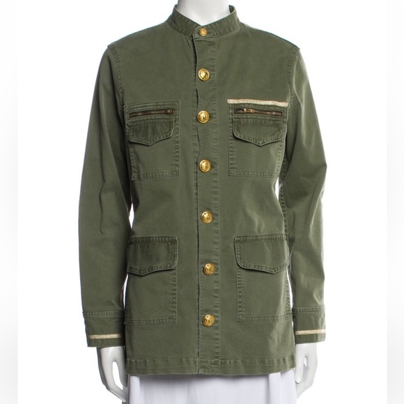 L'Agence Elizabeth Army Green Military Utility Jacket NWOT - Picture 2 of 6